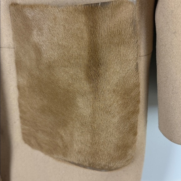 Club Monaco Ryan Italian Wool Hooded Camel Coat - Picture 5 of 14